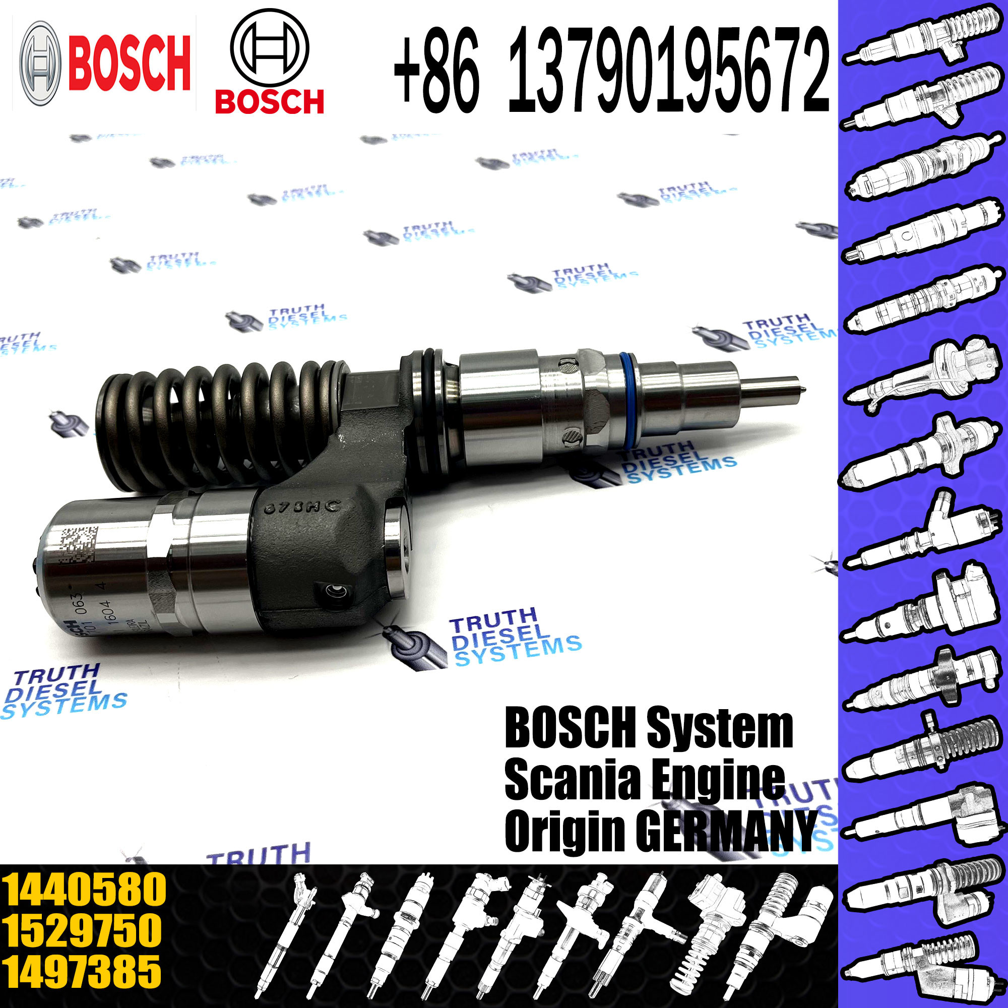 Diesel Fuel Unit Injector 0414701080 0414701081 For SCANI-A 124 DC12.01 EURO 3 11.7D 1440580