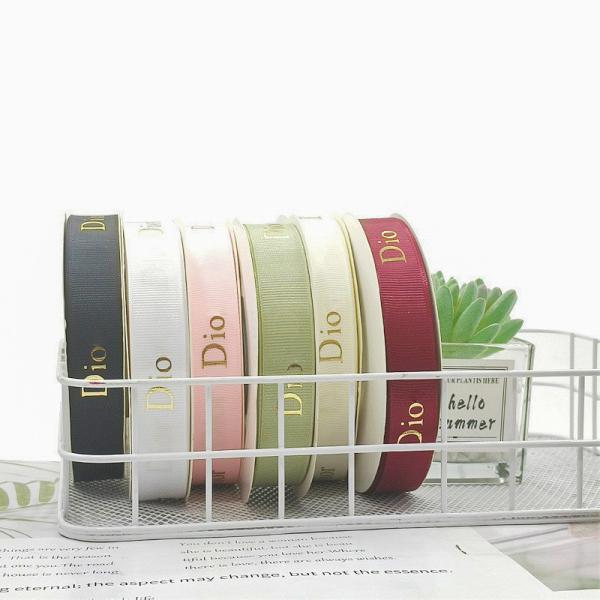 Buy cheap Hot stamping thread ribbons, English holiday gifts, flower bundles, satin ribbons, fresh flowers, flower shops, baking DIY, flower shops, straps from wholesalers