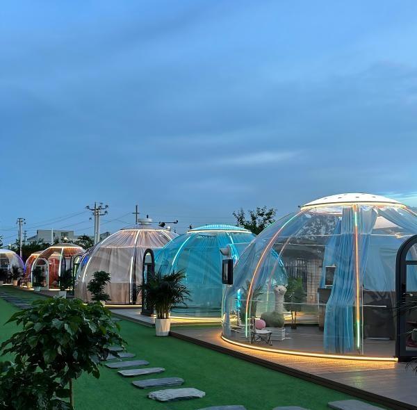 Buy cheap Luxury Outdoor Transparent Inflatable Bubble Lodge for Camping and Hotel Tent Comfortable House Dome Design from wholesalers