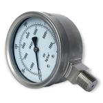 All Stainless Steel Water Pressure Gauge Glycerin Manometer 100mm