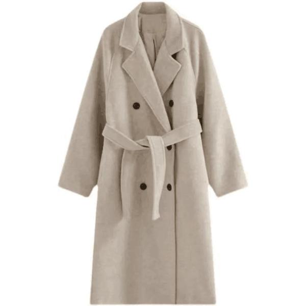 Buy cheap Fall and Winter Woman′s Coats Ladies Jackets Woolen Solid Turn Down Collar Long Coats for Woman from wholesalers