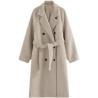 Buy cheap Fall and Winter Woman′s Coats Ladies Jackets Woolen Solid Turn Down Collar Long Coats for Woman from wholesalers