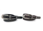 Black Alloy Buckle Women'S Genuine Leather Belt