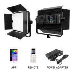 DMX 512 RGB LED Studio Lights Soft Panel , 120W Wireless Photography Lights