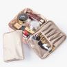 Buy cheap Custom Makeup Brush Organizer Foldable Private Label Pink Brush Cosmetic Bag from wholesalers