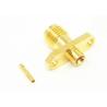 Buy cheap Female 2 Holes Flange Mount SMA RF Connector Gold Plated 50Ohm from wholesalers