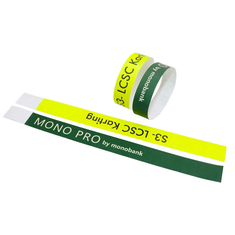 Buy cheap Printing Paper Event Wristbands Bar Coding Lightweight Tyvek Material product