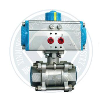 Quality butterfly valve ball valve with at series pneumatic rotary actuator for sale