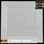 Commercial Restaurant Supplied 9" Square White Porcelain Square Rim Plate