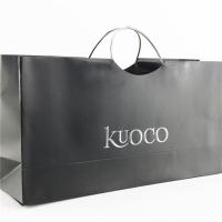 Buy cheap SGS Personalized Paper Bags Custom Printed Black Luxury Paper Gift Bags With product
