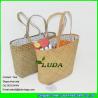 Buy cheap LUDA sea grass tote straw bag natural fiber weaving straw beach bags from wholesalers