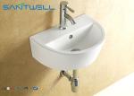 Small counter type hand wash basin wall hanging ceramic white 445*330*155 mm