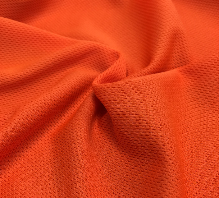 100% polyester wicking high quality of smooth handfeel big mesh eyeylet knitted fabric