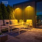 Solar Wall Light for Outdoor Garden 6000K White Light or 3000K Warm Light 5 H