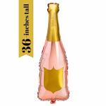 Foil Bottle Balloon Party Decorations , Rose Gold Engagement Party Decorations