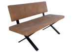 Orange Upholstered Corner Dining Bench
