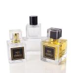 High quality Luxury Square Design 30ml 50ml Glass Empty Customized Spray Perfume