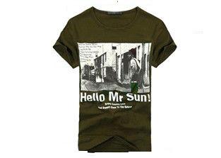Buy cheap Short Sleeve Men's T-shirts Cotton Fabric Double Durable Shoulder Seam from wholesalers