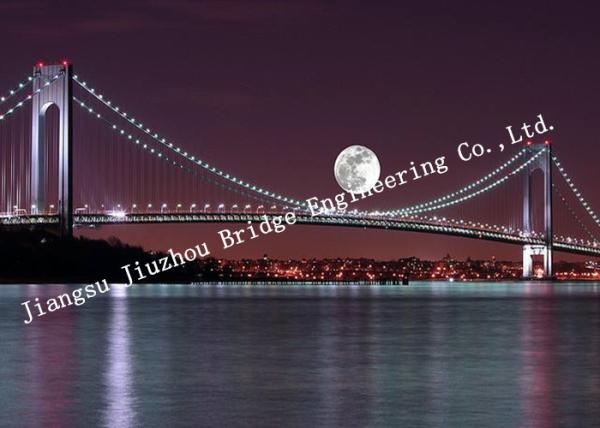 Modern Tall Wire Suspension Bridge , Clear Span Bailey Structural Steel Cable