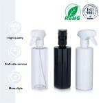 500ml Plastic Transparent/Black/White Clear Cylindrical Bottle With White/Black