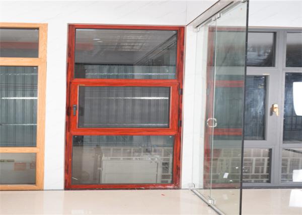 Buy cheap Hidden Hinge Aluminium Glass Window Site Red Inside And Outside Windows from wholesalers
