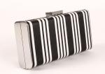 Fashionable Black And White Clutch Handbags , PU Leather Evening Bags And