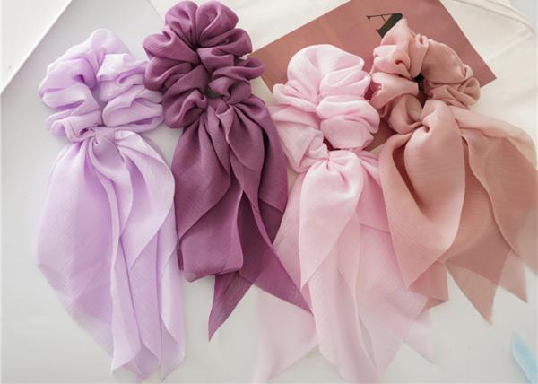 Buy cheap Europe Usa spring summer chiffon thin bow streamer fringed cross-border hot sales women's headwear fabric hair band from wholesalers
