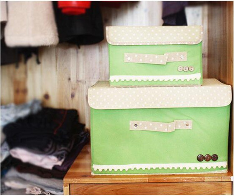 Portable 420D 600D Non Woven Closet Underwear Storage Box With Lid