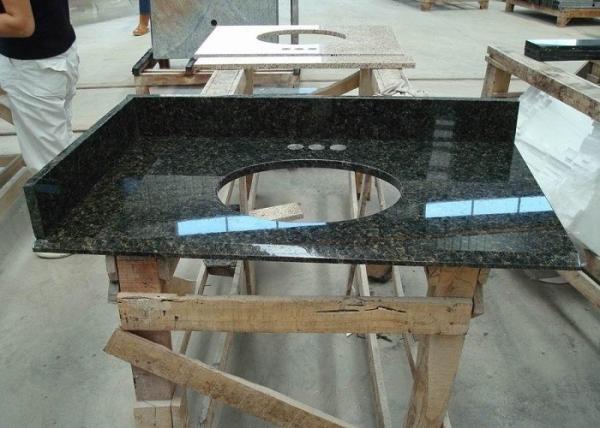Buy cheap Dark Green Uba Tuba Granite Countertops , Polished Granite Stone Countertops from wholesalers