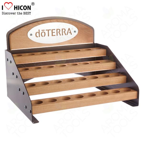 Buy cheap Wood 4 Layer Cosmetic Display Stand Custom Cosmetic Retail Displays For Essential Oil from wholesalers