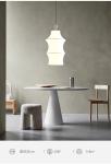 Nordic Silk Long Chandelier Modern Designer Study Bedroom Room Falkland Pendant