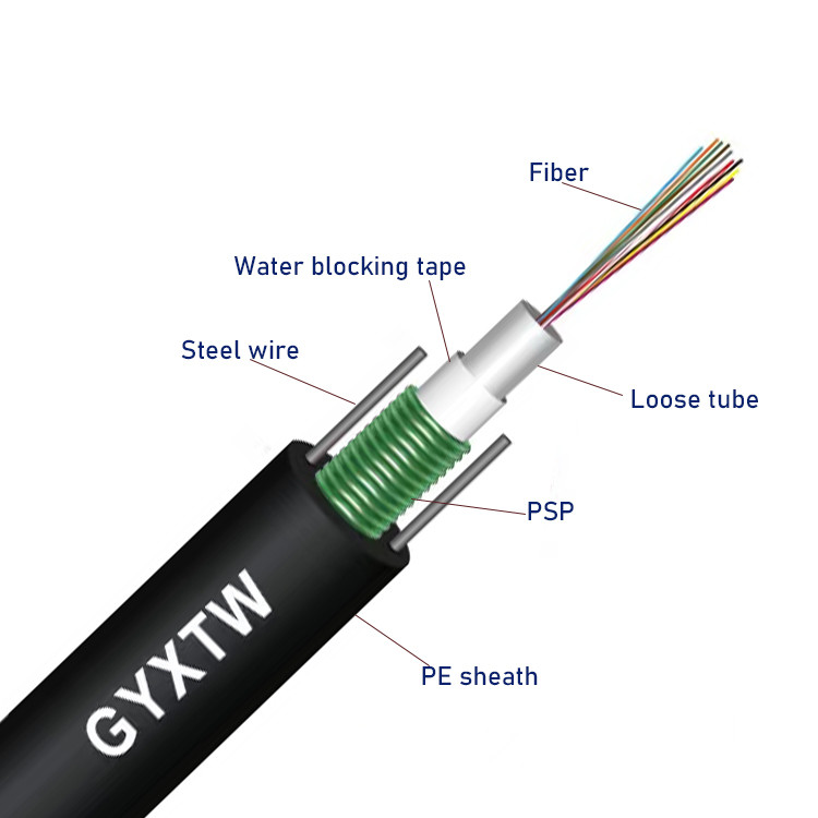 Gyxtw Gyxtw 2 / 4 / 6 / 8 / 12 / 16 / 24 Core Single Mode Outdoor Armoured Gyxtw G657A Fiber Optical Cable