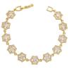 Buy cheap Micro 18k Gold Charm Bracelet Jewelry Zircon Geometric Heart Shaped Diamond Bracelet from wholesalers
