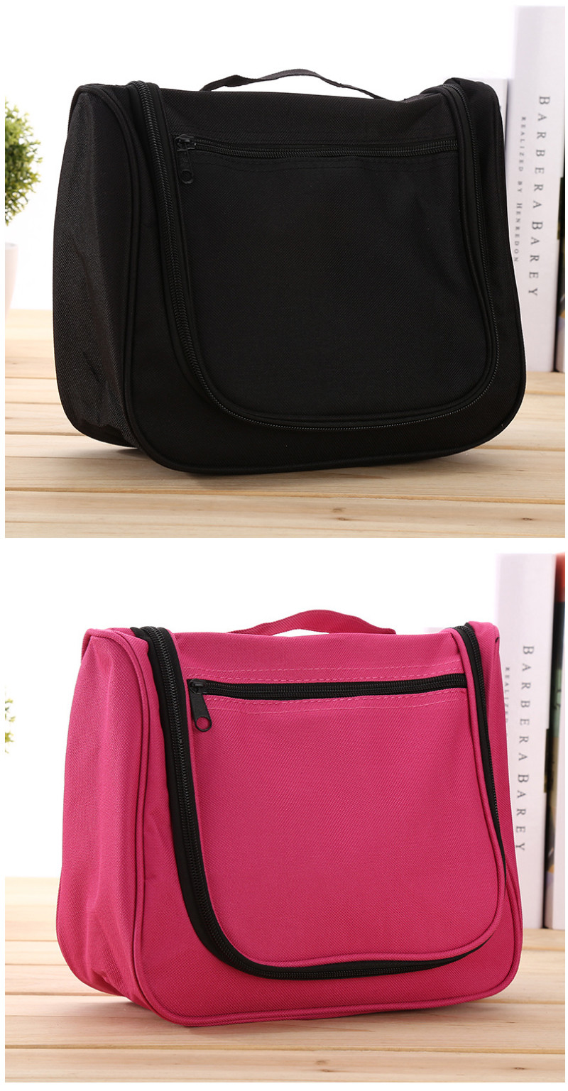 Large Capacity Polyester Travel Hanging Toiletry Bag With Plastic Hook