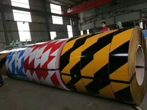 Buy cheap Pattern Printed Prepainted Galvalume Steel Coil High Weatherability For Traffic Facility from wholesalers