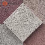 Colorful Painting Wood Wool Acoustic Panels Customized Shapes Decoration