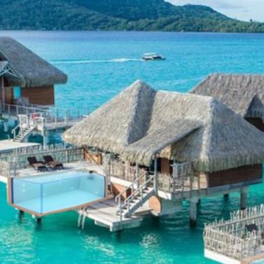 Buy cheap Wood plastic board coffee color above ground luxury swimming pools for holiday villages from wholesalers