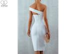 One Shoulder Short Mermaid Bridesmaid Dresses Good Layout Sexy Open Slit Elastic
