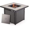 Buy cheap 30 Inches Black Bronze Metal Square Outdoor Propane Fire Pit For Gardern from wholesalers
