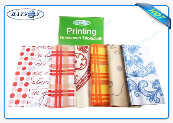 Four Colors / Multi Gram / 30-80 Gram Spunbond PP Non Woven Table Cover Outdoor