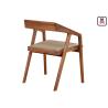 Buy cheap Geometry Oak Wood Upholstered Dining Chairs Commercial Wood Chairs 60 Degree Armrest from wholesalers