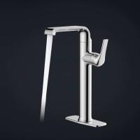 Buy cheap Simple Single Hole Single Handle Water Mixer Tap For Wash Basin Chrome Brass product