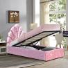 Buy cheap Double Size Bsci Gas Lift Storage Bed Frame Elegant Pink Velvet Fabric Ottoman from wholesalers