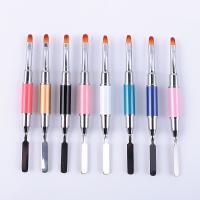 Buy cheap Acrylic Nail Art Brush Stainless Steel Dual Ended Poly For UV Gel Extension product