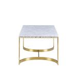 High quality hotel Madison Park Antonio Marble Table Stainless Steel Coffee Side