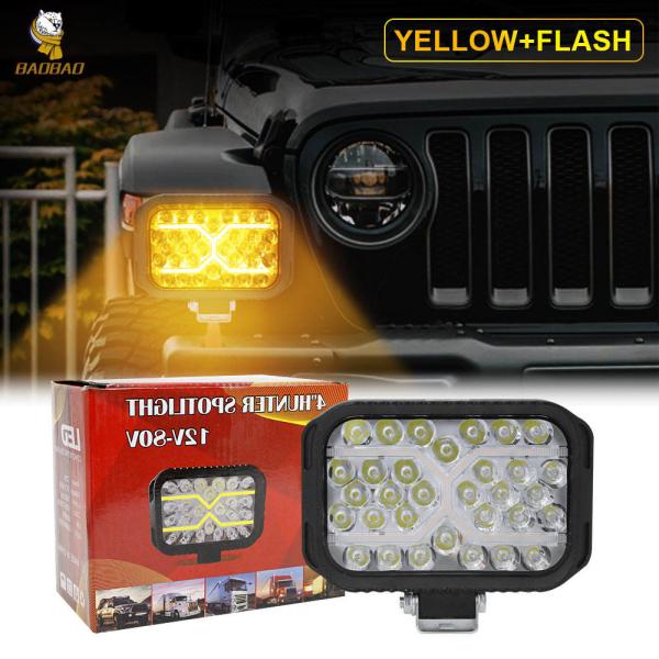 Buy cheap 3 4 5 Inch Aluminum Dual Color Flash Luces Light Motorcycle LED Headlight from wholesalers