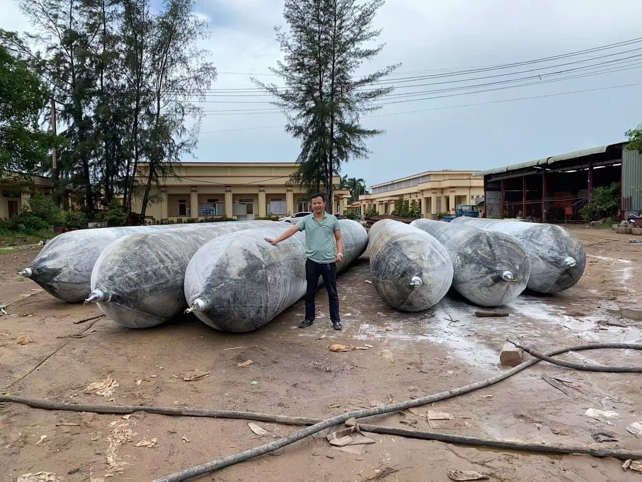 Rubber Ship Launching Marine Airbag Inflatable Pneumatic Heavy Lifting