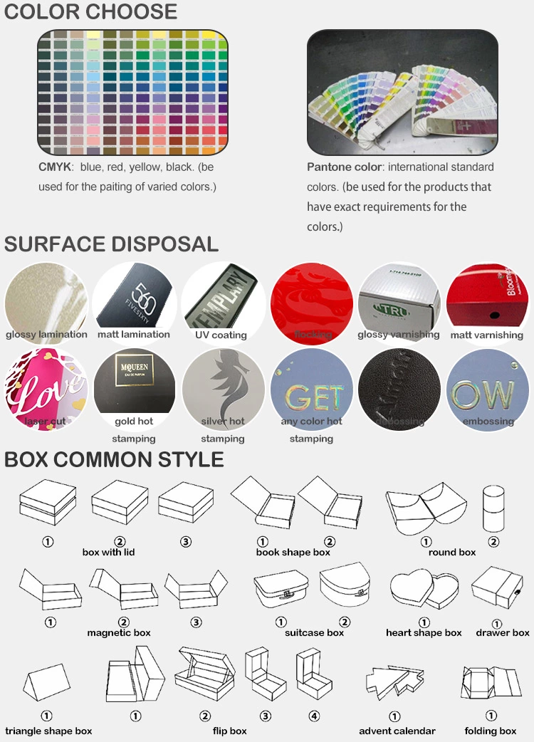 Gloss Lamination Makeup Cosmetic Box Hot Gold Foil Packaging Paper Cosmetic Box
