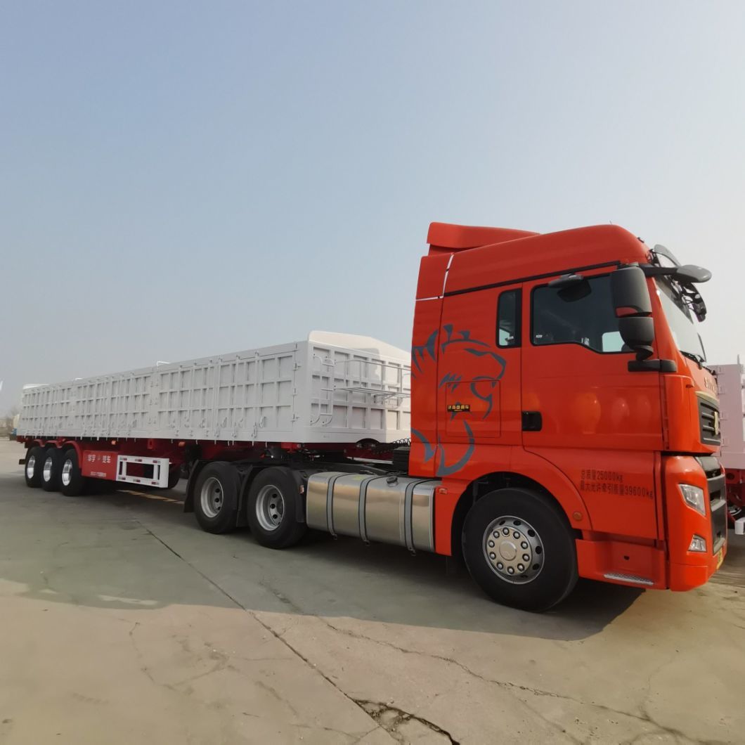 High-Capacity Box Semi Trailer Featuring Flatbed Trailer Construction