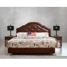 Buy cheap Leather / Fabric Upholstered Headboard Bed for Hotel Bedroom interior Furniture with Wooden nighstand in Cheap price from wholesalers